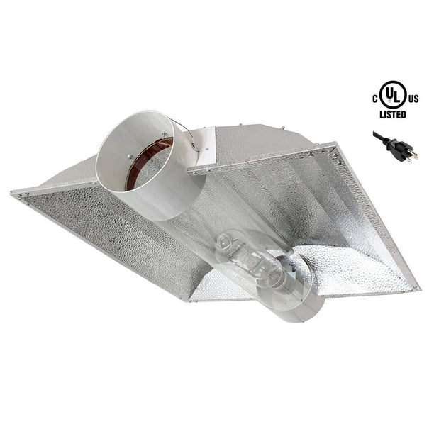 6" Reflector Hood Air Cooled Cool Tube Wing For 400w 250w HPS MH Grow Light Tent